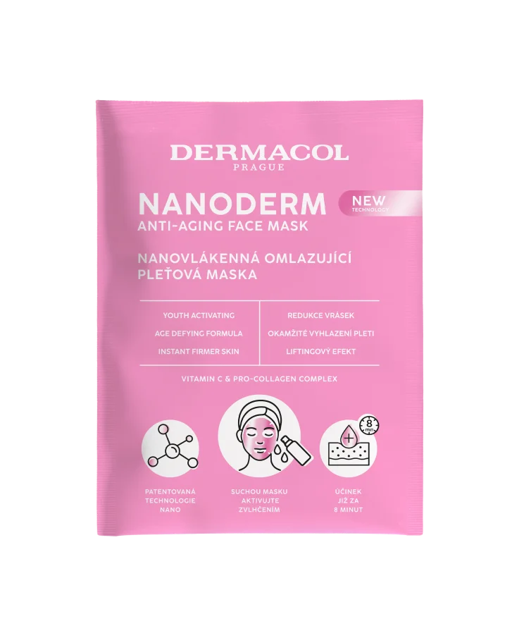 NANODERM Sucha nanowłóknowa odmładzająca maska do twarzy